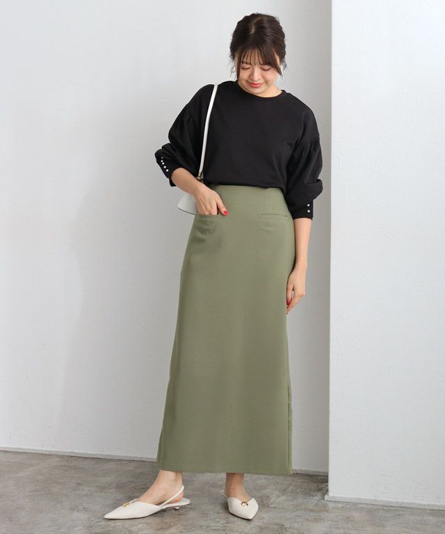 157cm / ブラック / パールボタン / M