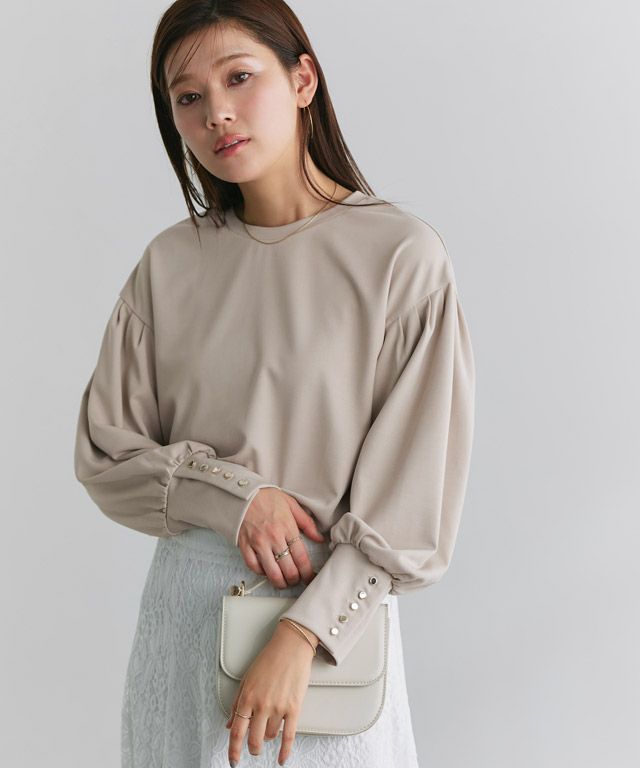 166cm / グレージュ / ゴールドボタン / M