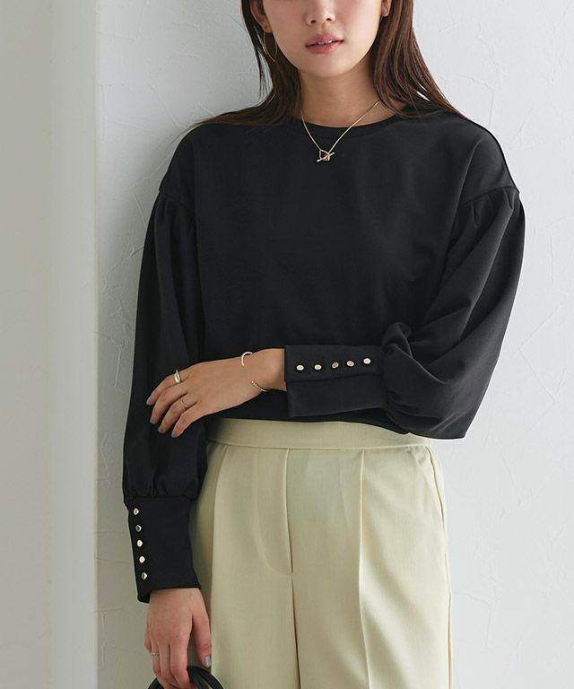 166cm / ブラック / ゴールドボタン / M