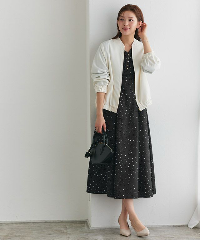 166cm / ドット / ブラック / M