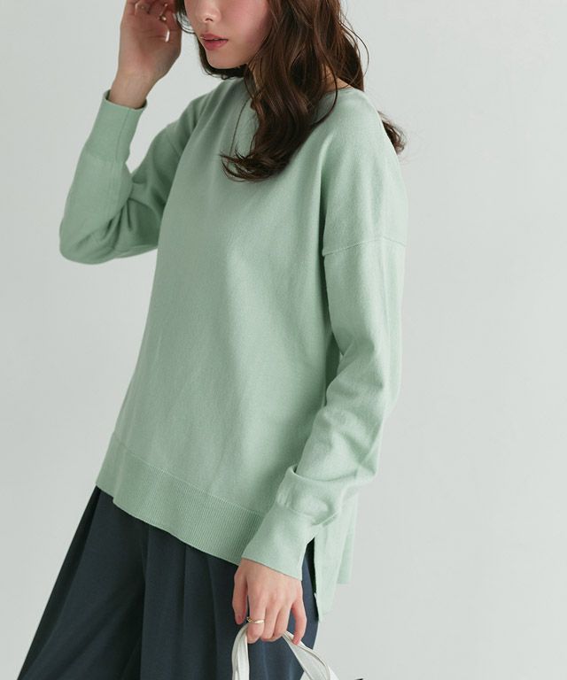 167cm / ブラウン / ボートネック / M