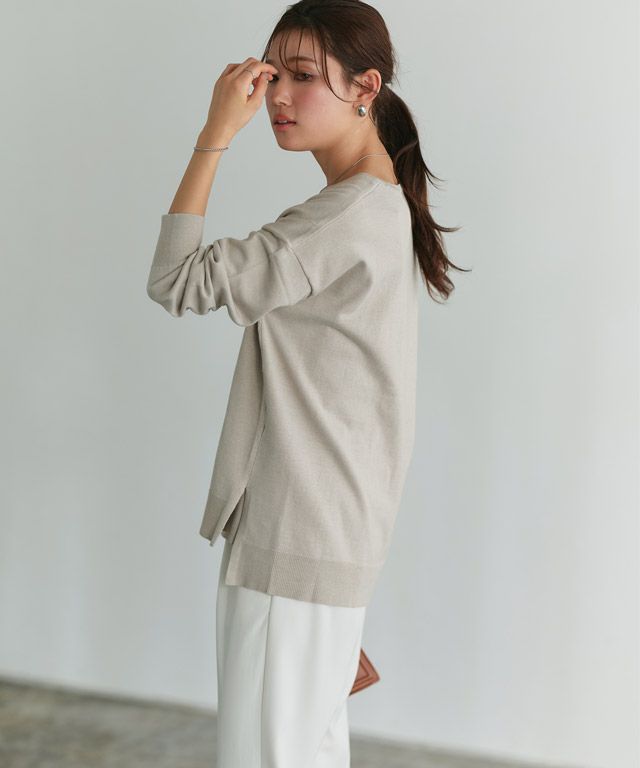 166cm / ピンク / ボートネック / M