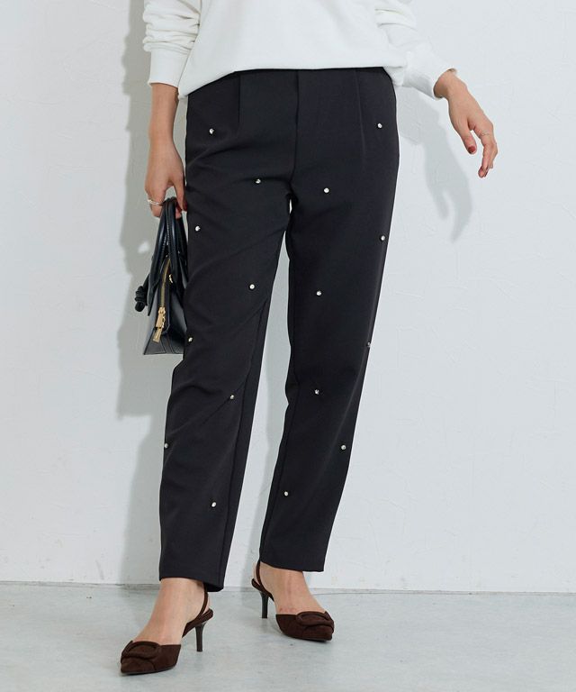 158cm / ビジュー/ブラック / M