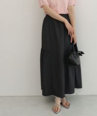 ジャカードギャザーフレアスカート