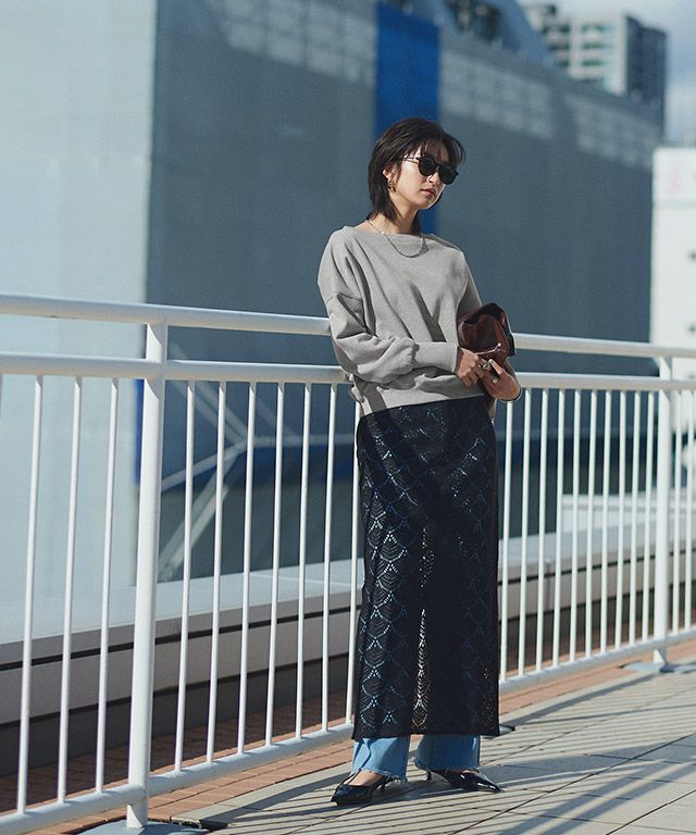 166cm / 杢グレー / M