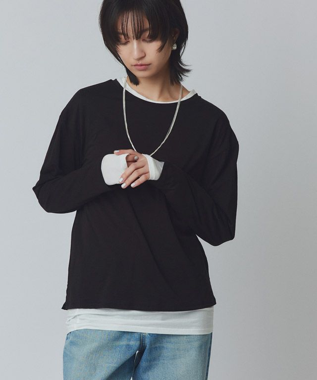 166cm / ブラック×オフホワイト / M