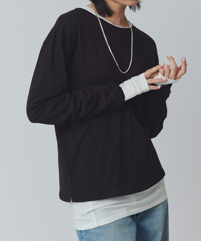 166cm / ブラック×オフホワイト / M