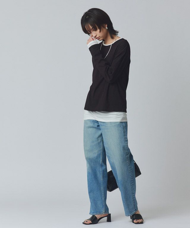 166cm / ブラック×オフホワイト / M