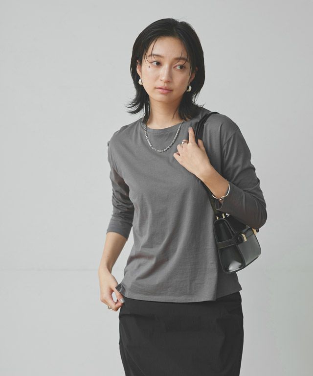 166cm / チャコール×オフホワイト / M