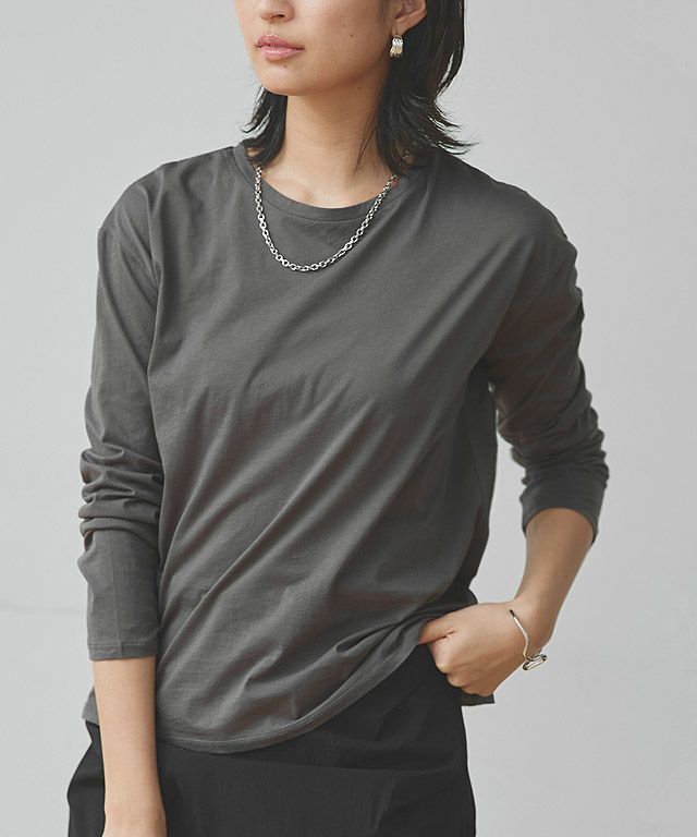 166cm / チャコール×オフホワイト / M