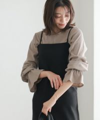 キャンディスリーブテレコリブカットソー