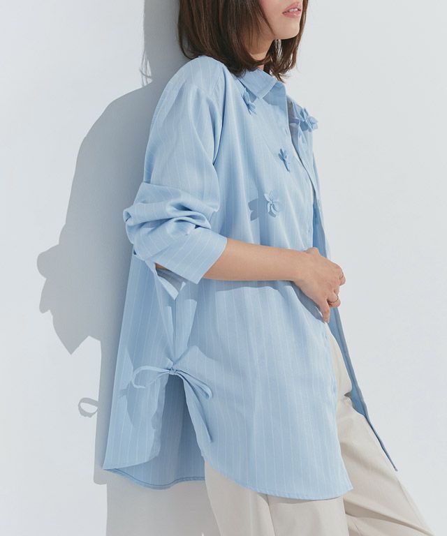 167cm / ストライプ / ブルー / M