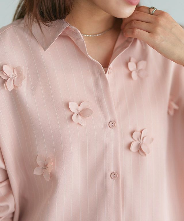 166cm / ストライプ / ピンク / M