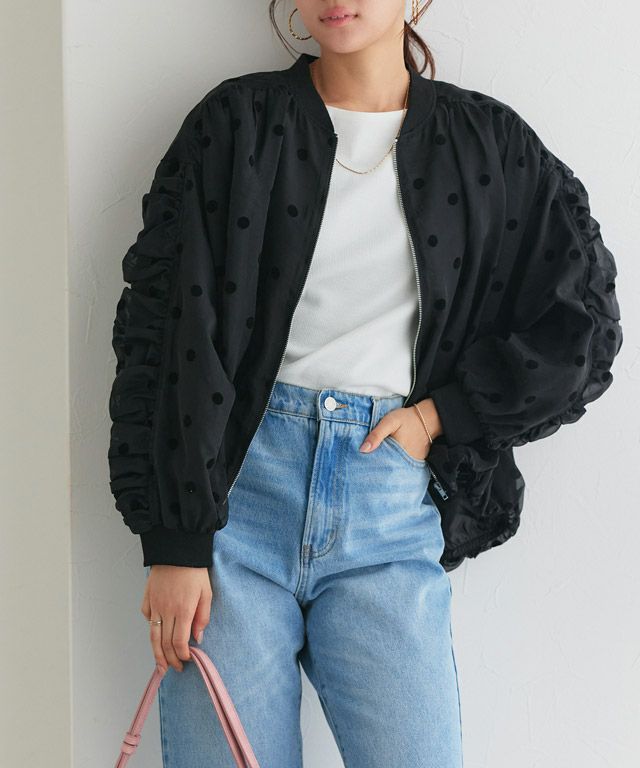 166cm / ドット / ブラック / M