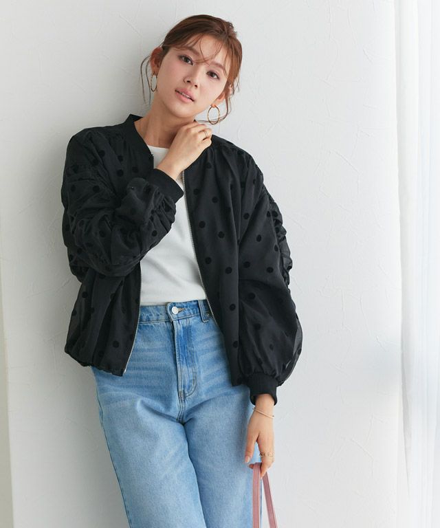 166cm / ドット / ブラック / M