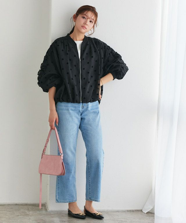 166cm / ドット / ブラック / M