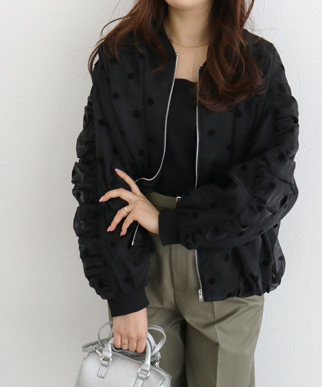 157cm / ドット / ブラック / M