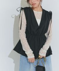 ペプラムビスチェトップス