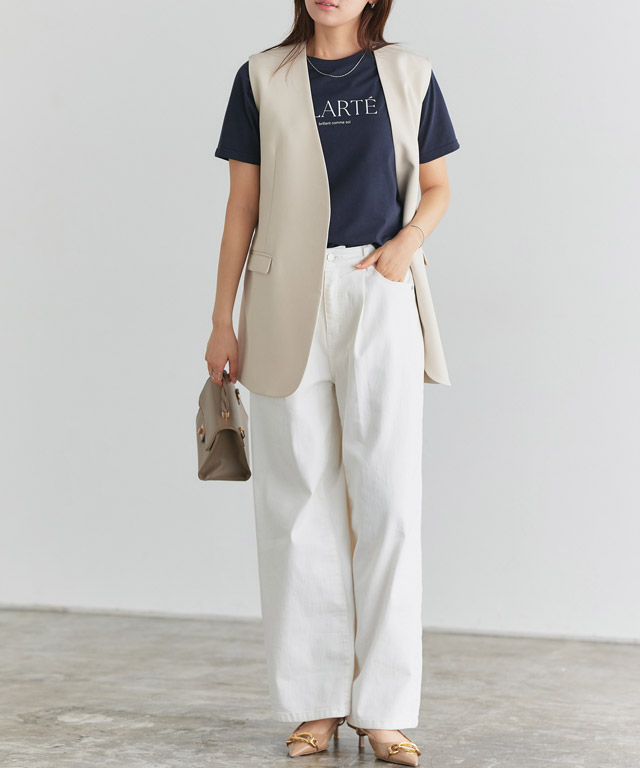 163cm / B / オフホワイト×ラベンダーブルー / M