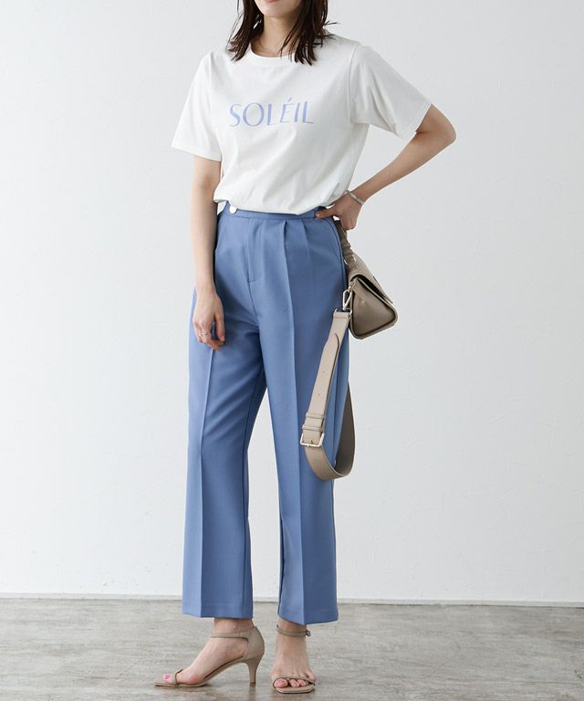 167cm / B / オフホワイト×ラベンダーブルー / M