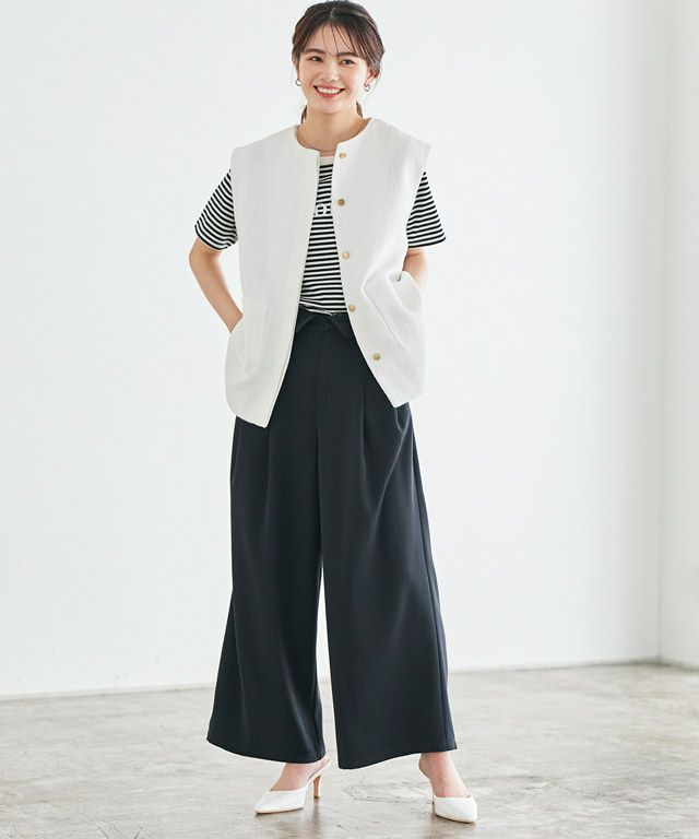 163cm / A / ボーダー×オフホワイト / M