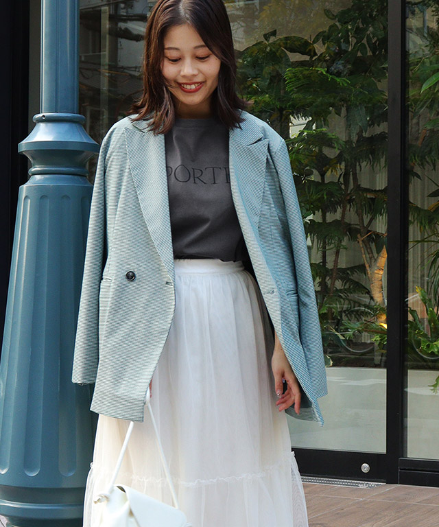 167cm / A / ボーダー×オフホワイト / M