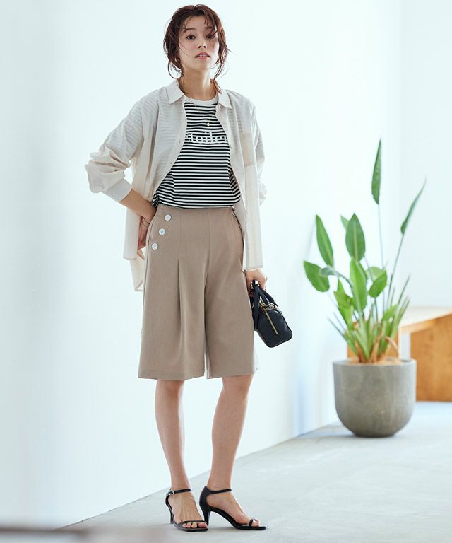 167cm / A / ボーダー×オフホワイト / M