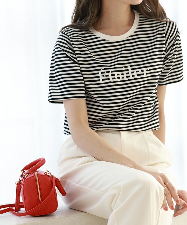 165cm / A / ボーダー×オフホワイト / M