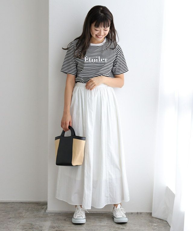 157cm / A / ボーダー×オフホワイト / M