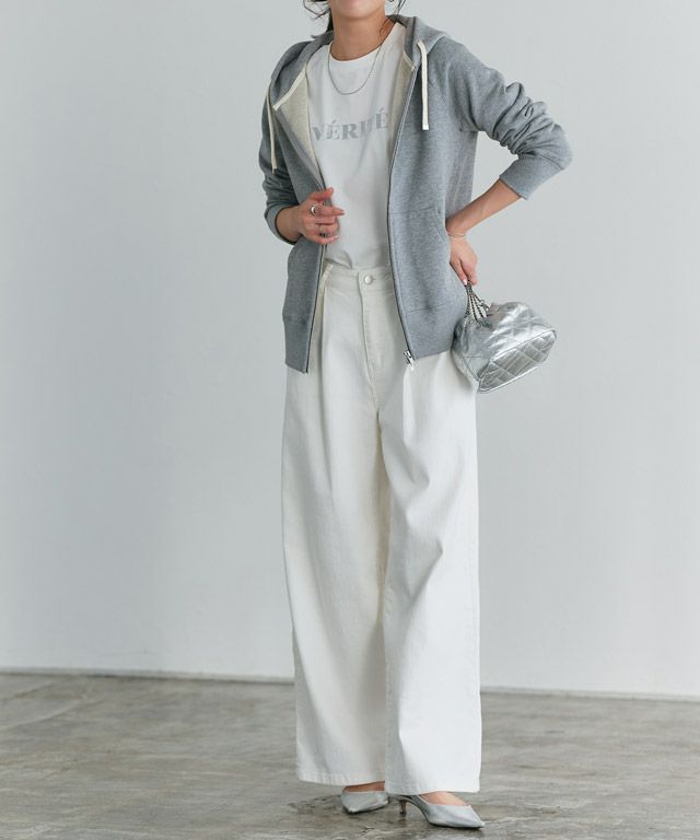 167cm / A / オフホワイト×シルバー / M