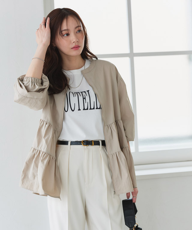 167cm / B / オフホワイト×シルバー / M