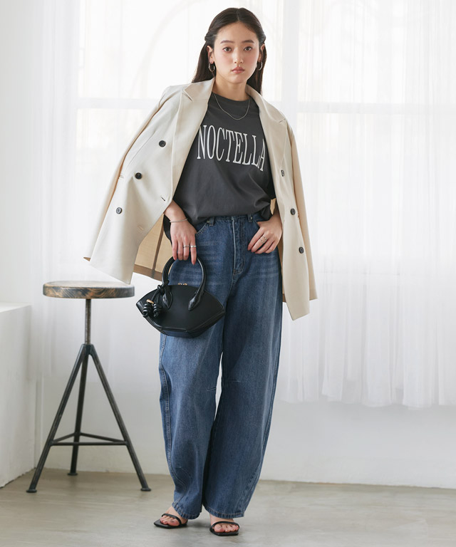 163cm / B / オフホワイト×シルバー / M