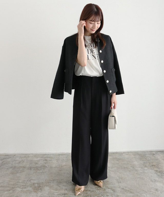 163cm / B / オフホワイト×ブラック / M