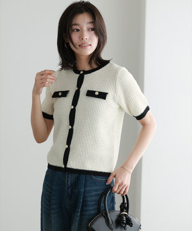 167cm / アイボリー×ブラック / M