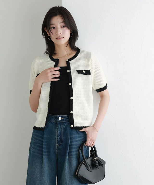 167cm / アイボリー×ブラック / M