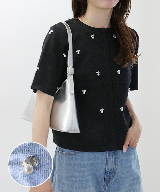 ビジューニットカーディガン