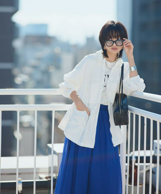 166cm / オフホワイト×ブラック / M