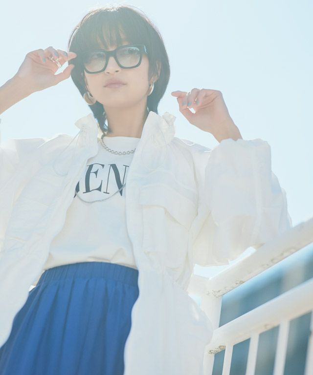 166cm / オフホワイト×ブラック / M