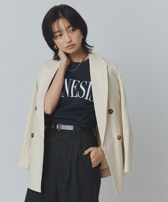 166cm / ダークネイビー×オフホワイト / M