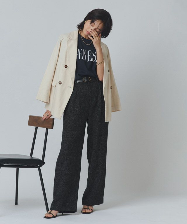 166cm / ダークネイビー×オフホワイト / M