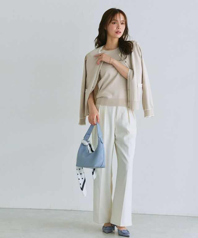 167cm / グレージュ×オフホワイト / M