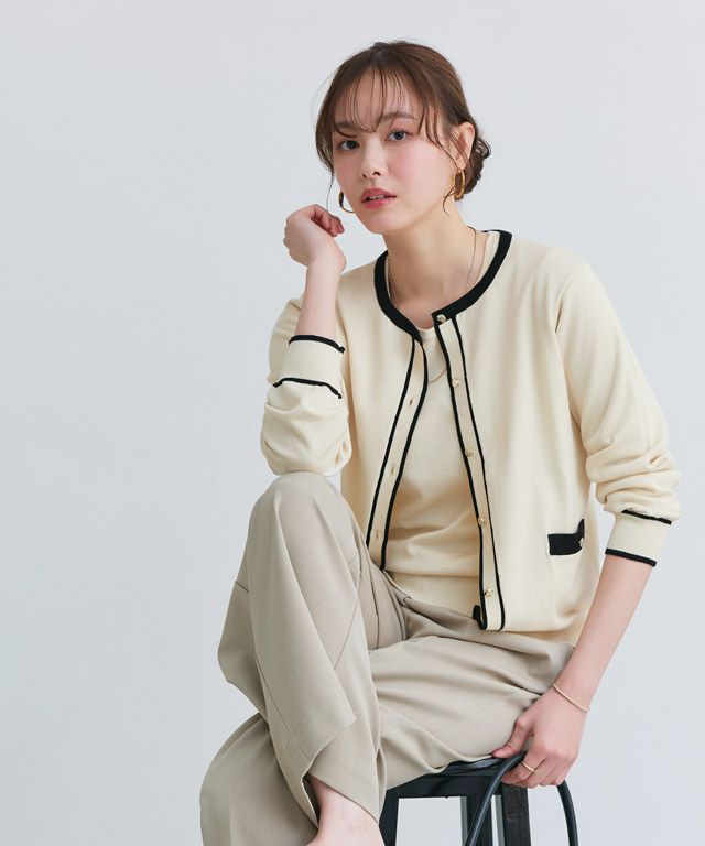 167cm / アイボリー×ブラック / M