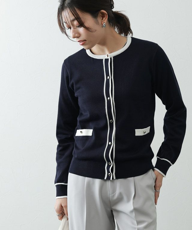 167cm / ネイビー×オフホワイト / M