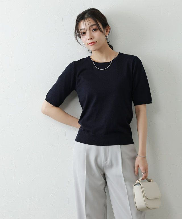 167cm / ネイビー×オフホワイト / M