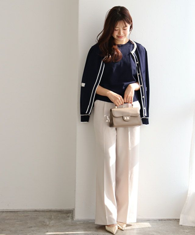 167cm / ネイビー×オフホワイト / M