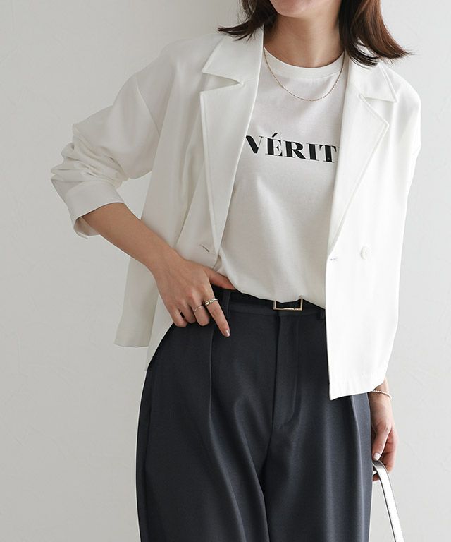 クロップドテーラードジャケット