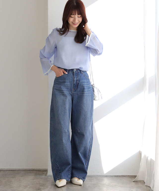 167cm / サックス / M