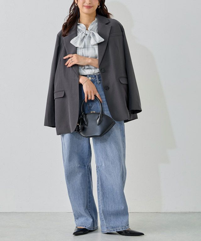 158cm / サックス / M