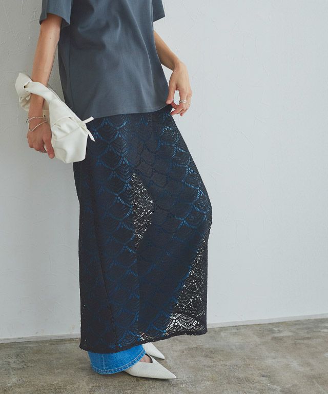 [RASW]ペチスカート付きレーススカート