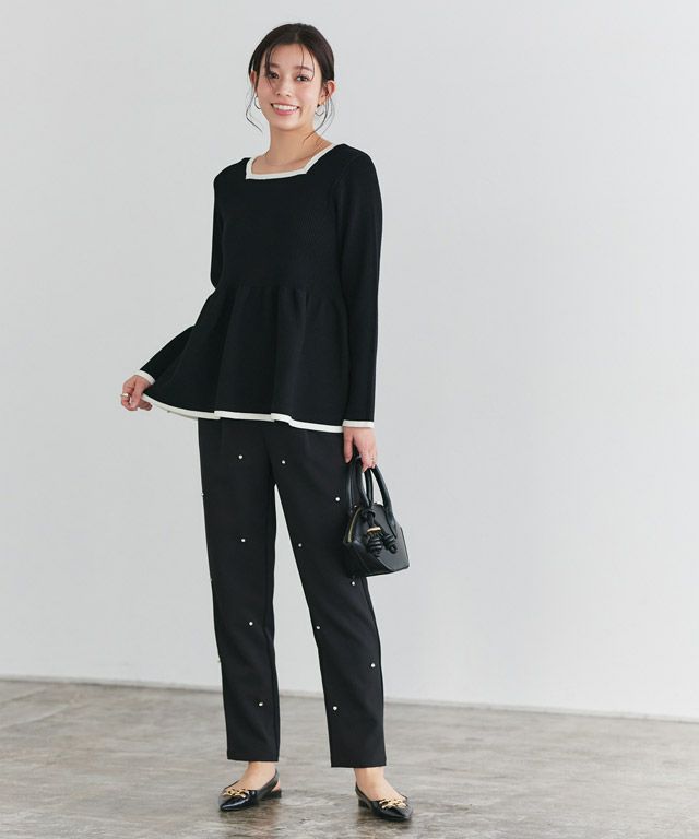 167cm / ブラック×オフホワイト / M